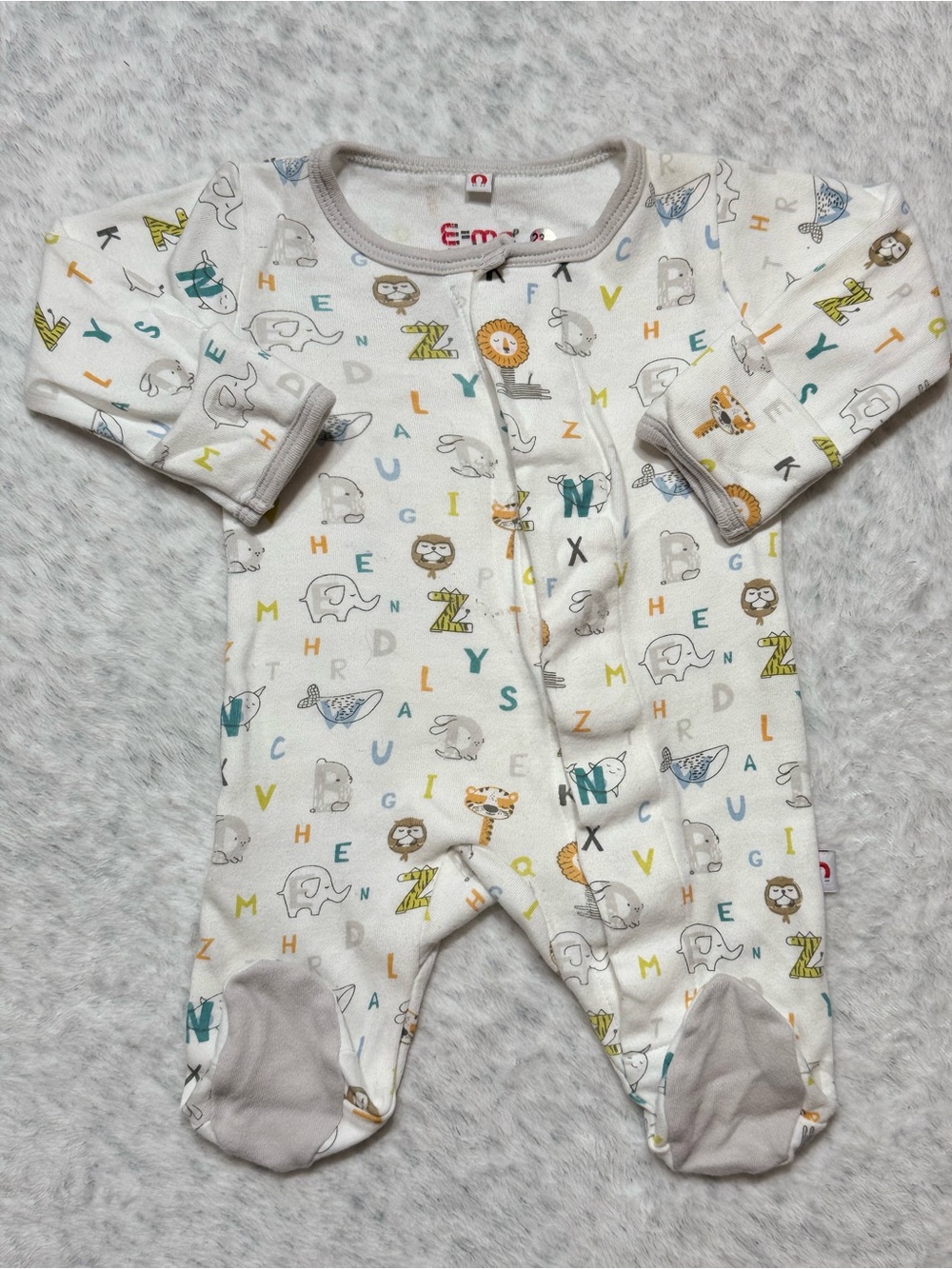 Magnetic Me E=MC Animal Alphabet Footie Sleeper Newborn Baby Cotton ABC
